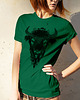 t-shirt damskie Koszulka damska ŻUBR zielona -
