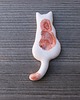 magnesy Ceramiczny magnes kot biały z rudym