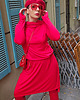 sukienki midi damskie New Tunika Sukienka Robin red