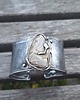 bransoletki wire wrapping Sfatygowany krzemień - bransoletka regulowana