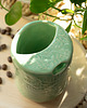 kubki Ceramiczny kubek na wynos z motywem leśnym handmade