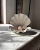 pojemniki na biżuterię Ceramiczna Muszla Muszelka Skarbiec z Perłą na Biżuterię Biała