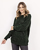 swetry damskie  Sweter z cekinami - SWE338 ciemny zielony MKM
