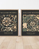 grafiki i ilustracje DWA PLAKATY William Morris kwiaty botaniczne obrazy