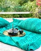 koce i narzuty Tkany, turkusowy pled