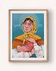 grafiki i ilustracje Woman with a hen
