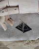 kolczyki - inne Geometryczne kolczyki ze skóry, czarne trójkąty