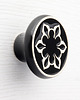 gałki do mebli Gałka do mebli czarna z jasnym ornamentem, wz.2