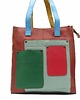 torby na ramię Torebka damska shopper, pojemna, skórzana ze skrawków kolorowa OLIVKA