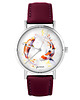 zegarki damskie Zegarek - Karpie Koi - skórzany, burgund