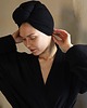 dodatki - łazienka - różne Muślinowy turban na włosy czarny