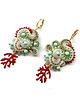 kolczyki soutache Sutaszowe kolczyki APULIA z koralowcem