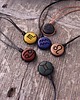 wisiory Naszyjnik znak zodiaku Skorpion - drewniany amulet zodiakalny