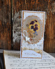 kartki scrapbooking Kartka ślubna z suszonymi kwiatami