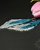 kolczyki szklane Inyanja, morskie "indiańskie" kolczyki, beading