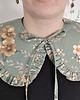 ubrania różne Kołnierzyk vintage zielony w kwiaty