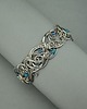bransoletki wire wrapping Bransoleta szeroka agat niebieski wire wrapping stal chirurgiczna