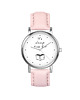 zegarki damskie Zegarek  mały - Time for book - skórzany, pudrowy róż