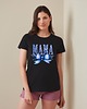 t-shirt damskie Mama wstążka niebieska koszulka z nadrukiem