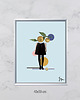 grafiki i ilustracje The girl 40x50 - kolaż, plakat