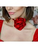 chokery Jedwabny czerwony choker