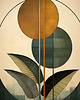plakaty Plakat do salonu pt. Zielnik art deco V