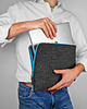 etui na laptopa GRAFITOWE ETUI MacBook turkusowy zamek