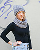 szale damskie Zestaw komin i beanie organiczna merino