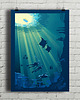 plakaty Deep Blue Diving - vintage plakat A4