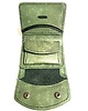 portfele męskie Czarno-zielony portfel ze skóry na bilon  ręcznie uszyty.
