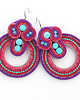 kolczyki soutache Boho koła 2