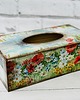 skrzynki, kufry i pudła Pudełko na chusteczki, kwiaty, Shabby Chic