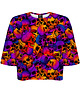 t-shirt damskie DR.CROW T-shirt Krótki CROP Skulls Ombre