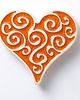 magnesy Ceramiczny magnes serce od serca, pomarańczowy, w pudełku