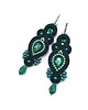 kolczyki soutache Kolczyki sutasz zielone wieczorowe długie Orina