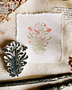 stemple Ręcznie robiony stempel do scrapbookingu, polny kwiat w stylu art nouveau