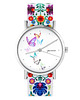zegarki damskie Zegarek - Motyle - folk biały, nato