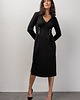 sukienki midi damskie ZIP - czarna sukienka z suwakami - UNIKAT 38