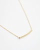 złote naszyjniki 16k Gold Plated Square Tube Necklace