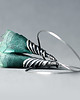kolczyki wire wrapping Srebrne kolczyki koła miętowe