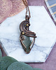 wisiory Miedziany wisiorek wire wrapping z wertycytem #521