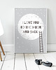 obrazy i plakaty do pokoju dziecięcego I love you to the moon and back I | plakat B2