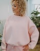 bluza bez kaptura damska Bluza Basic oversize pudrowy róż