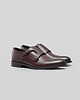 buty męskie Buty męskie skórzane b001 burgundy1 klamry