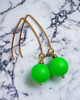 kolczyki swarovski Swarovski neon pearls : neon green