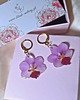 kolczyki z żywicy Piękne kolczyki ze stroczykiem - prawdziwa orchidea