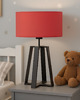 lampy do pokoju dziecka Duża lampa stołowa do pokoju dziecka THOR KIDS z pastelowym abażurem