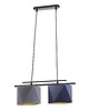 lampy wiszące Nowoczesna 2-punktowa lampa wisząca  MADRYT GOLD z geometrycznymi kloszami