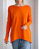 bluzki z długim rękawem damskie Wąski rękaw bluzka Pomarańczowa