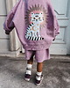 bluzy dla dziewczynki Bluza oversize Kitty Stars vintage lilac